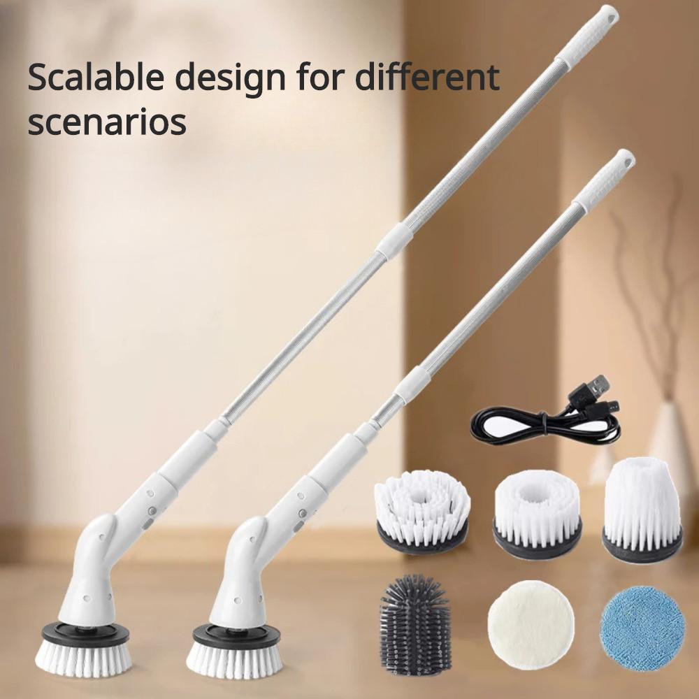 5W Portable Electric Cleaning Brush Cordless Electric Spin Cleaning Scrubber Shower Cleaning Brush Kitchen Bathroom Cleaning Gadgets