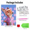 Disney Pearl Painting DIY Zootopia Nick Creative Pearl Style Illustration Pearl Art Painting Pearl Gem Painting, Home Wall Decoration Crafts