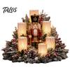 Christmas Table Centerpieces Lighted Centerpiece, Atmospheric Ornament with Warm Glow, USB Indoor Seasonal Displays Powered Plastic Crafts for Holiday