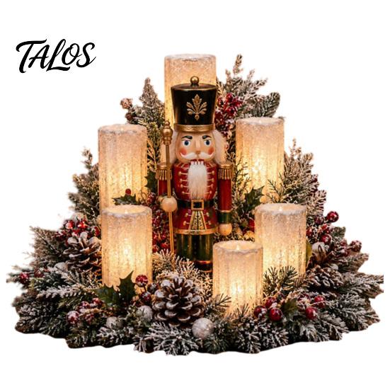 Christmas Table Centerpieces Lighted Centerpiece, Atmospheric Ornament with Warm Glow, USB Indoor Seasonal Displays Powered Plastic Crafts for Holiday