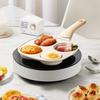 COOKER KING Breakfast Pan, Pancake Maker, Egg Frying Pan, Burger Pan, Four-Hole Breakfast Griddle, 18cm