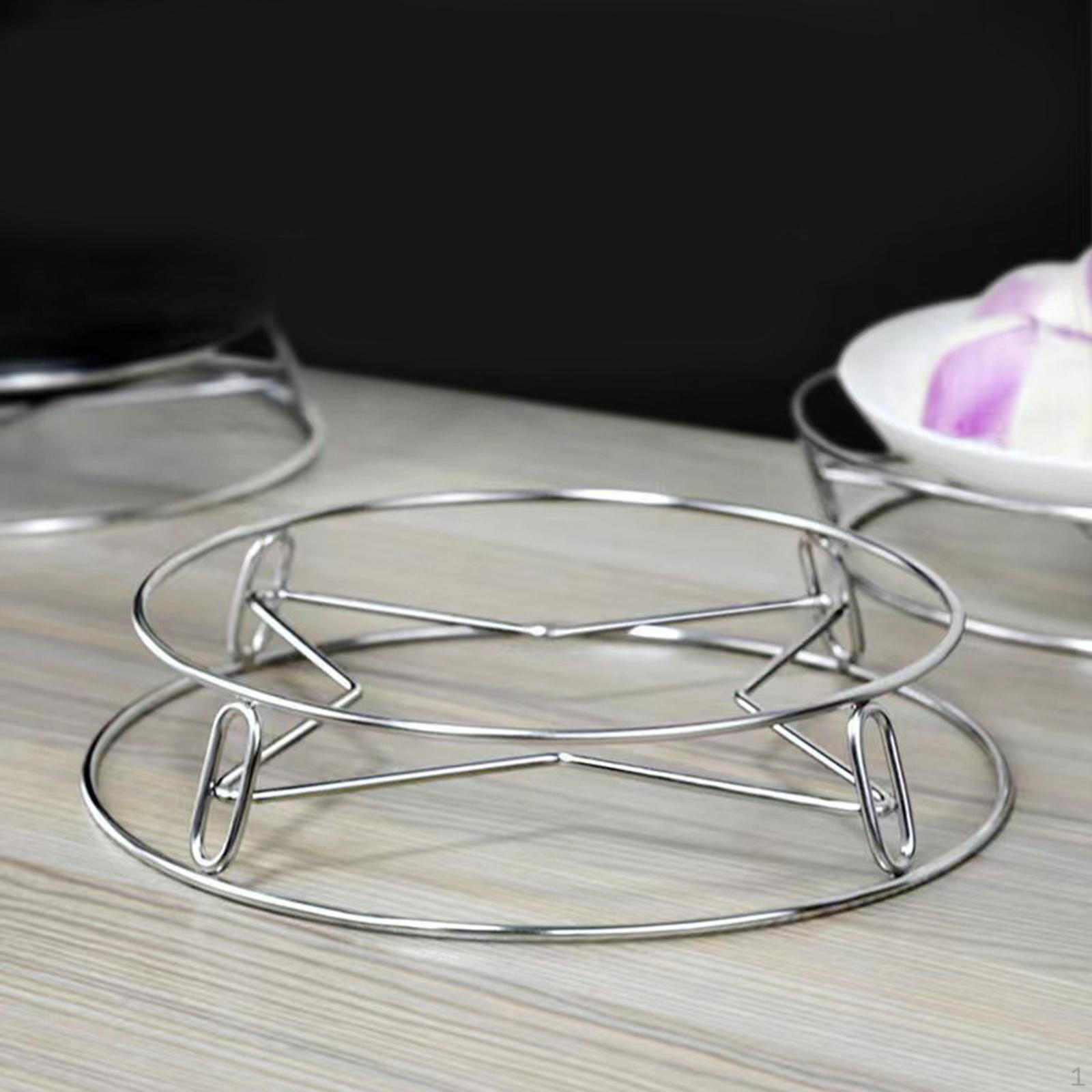 

Подставка для пароварки из нержавеющей стали, охлаждающий противоскользящий многофункциональный держатель для сковороды-вок для приготовления на пару Small