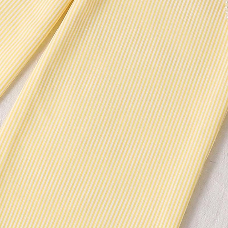 Girls Summer Casual Suit 2025 Children Clothing Striped Suspender Top + Straight Wide-leg Pants Two-piece Set