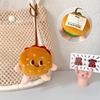 Creative Hamburger Name Tag Keychain Cute Name Sticker Plush Doll Child Anti-Lost Keyring School Bag Pendant For Children Gifts