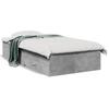 Bed Frame with Drawers Concrete Grey 75x190 cm Engineered Wood