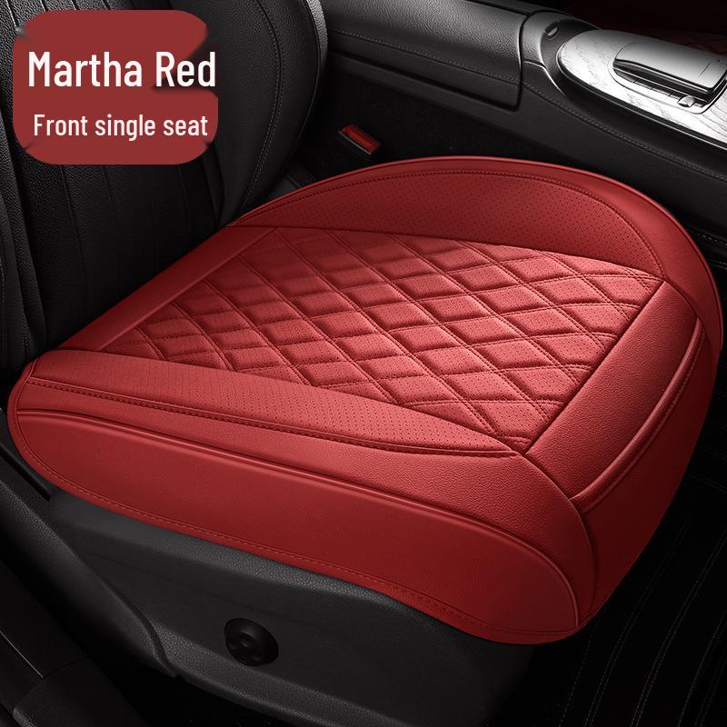 

High-End Leather Car Seat Cushion Cover - Universal for All Seasons Single Piece