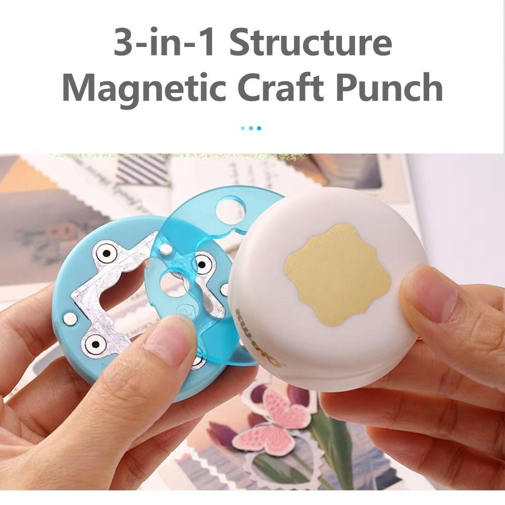 Maganetic Craft Hole Punch Punches Maker Embossing Punches Stationery Paper Puncher DIY Craft