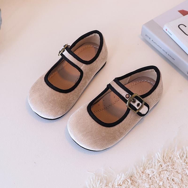 

Children s Fashion Single Shoes Autumn Vintage Buckle Strap Girls Princess Shoes Lightweight Comfortable Soft Sole Casual Flats 24