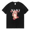 Japan Jojo Wonderful Adventure Anime Men and Women Cute Jojo Design Youth Manga T-shirt Short Sleeve Neutral Y2K Tops
