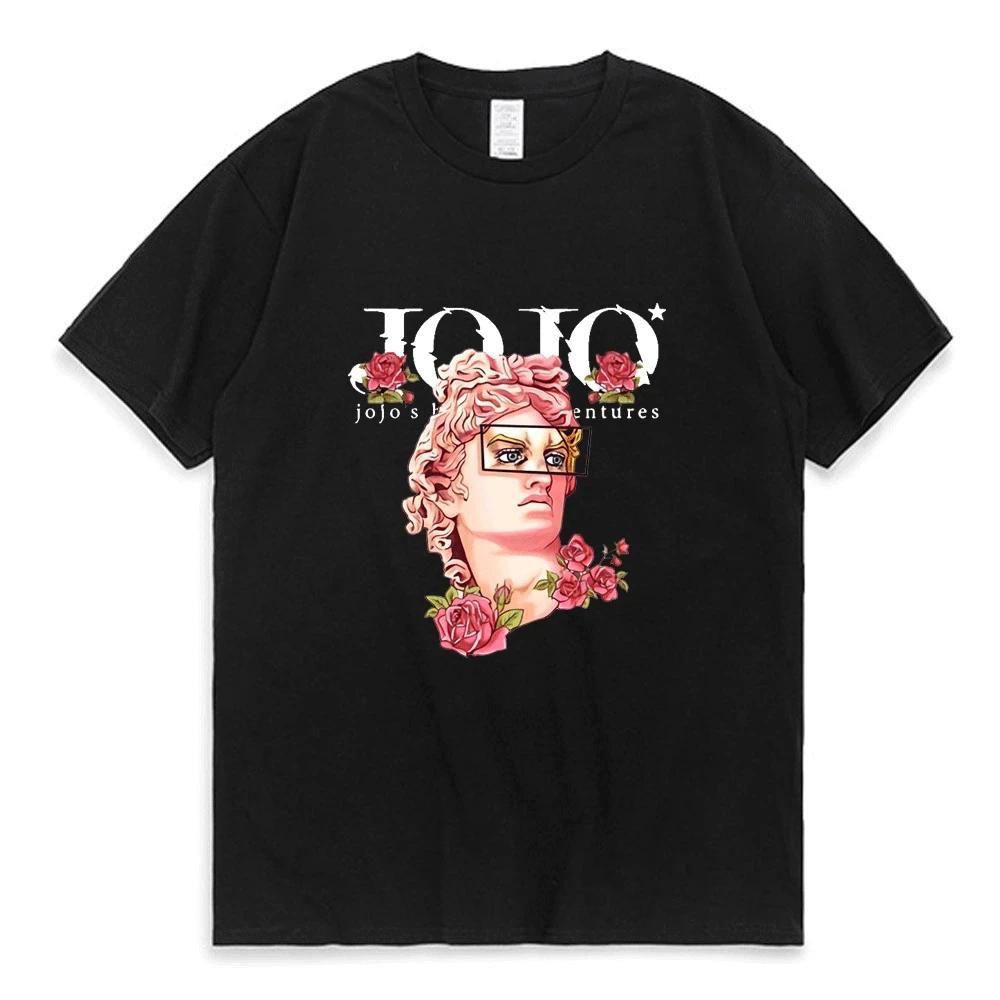 Japan Jojo Wonderful Adventure Anime Men and Women Cute Jojo Design Youth Manga T-shirt Short Sleeve Neutral Y2K Tops
