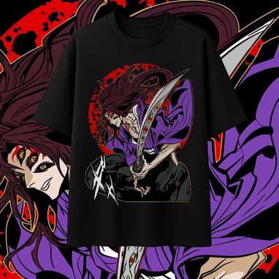 Oversize T-Shirt Kokushibo Demon Slayer Anime Japanischer Manga-Stil Kimetsu