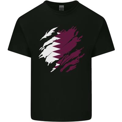 Torn Qatar Flag Qatari Day Football Mens Light Cotton T-Shirt Unisex T-Shirt