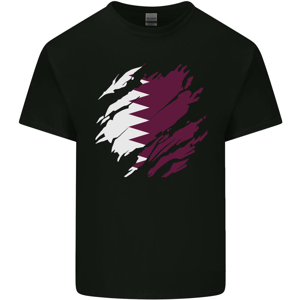 Torn Qatar Flag Qatari Day Football Mens Light Cotton T-Shirt Unisex T-Shirt XL