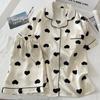 Love Wind Pajamas Girls Summer Thin Short-Sleeved Shorts Cardigan Niche Loose Loungewear Real Shot