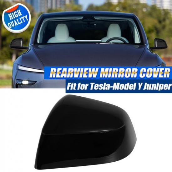 Gloss Black For Tesla Model Y Juniper 2025+ Left Side Rearview Mirror Cap Cover