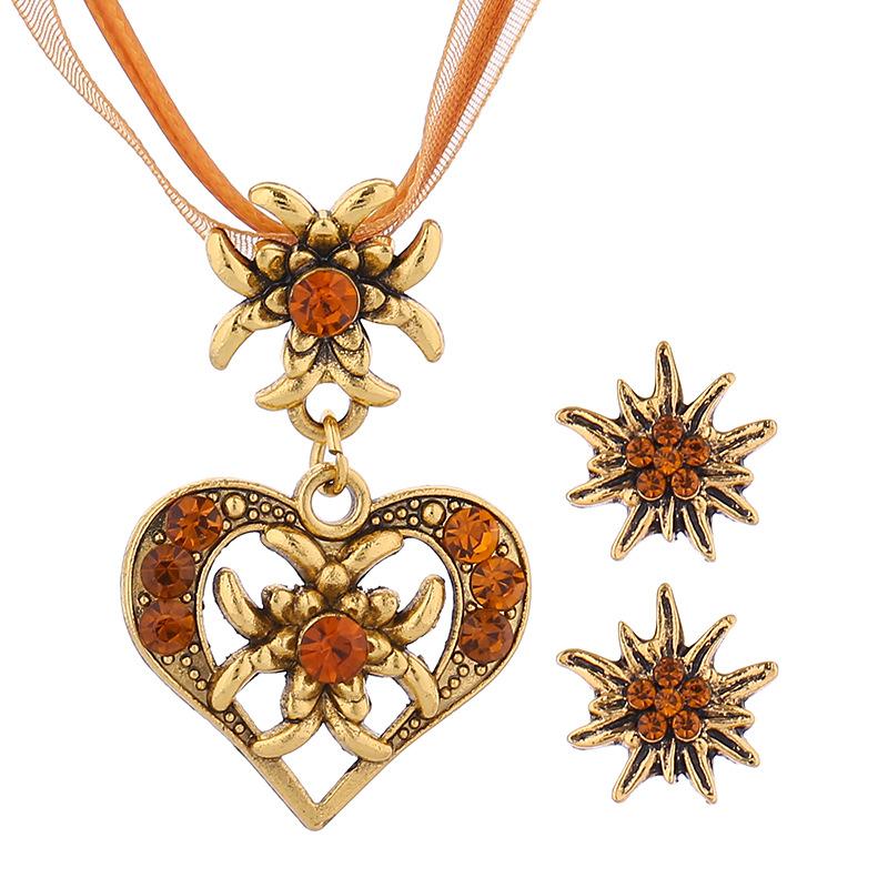 

Ожерелье с подвеской в виде сердца, серьги для женщин, чокер на ленте, для вечеринок, банкетов, ювелирный подарок