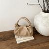 Borsa a Mano Stile Francese Nuvolata con Manico Nodo Borsa a Spalla Mini Pieghettata Chic Borsa a Tracolla Versatile Borsa Quotidiana da Pendolare per Donna