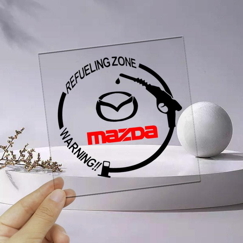 Car Badge Vinyl Reflective Fuel Tank Cap Stickers Decal Accessories For Mazda 2 3 5 6 CX-5 CX7 CX-8 CX9 CX-3 CX-4 CX-30 MX-5 Atenza Axela BT-50 Hazumi