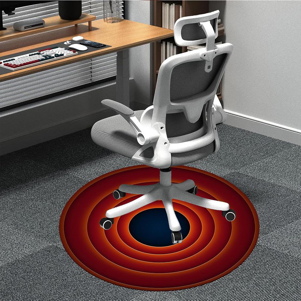 

1PC Concentric Circles Chair Carpet for Office Non-Slip, Lightweight, Machine Washable Rug for Office, Sleeping, Room - Holiday Decoryy251009135 80cm by 80cm