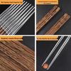 ChuyiQi Premium Wenge Wood Chopsticks with Copper Heads