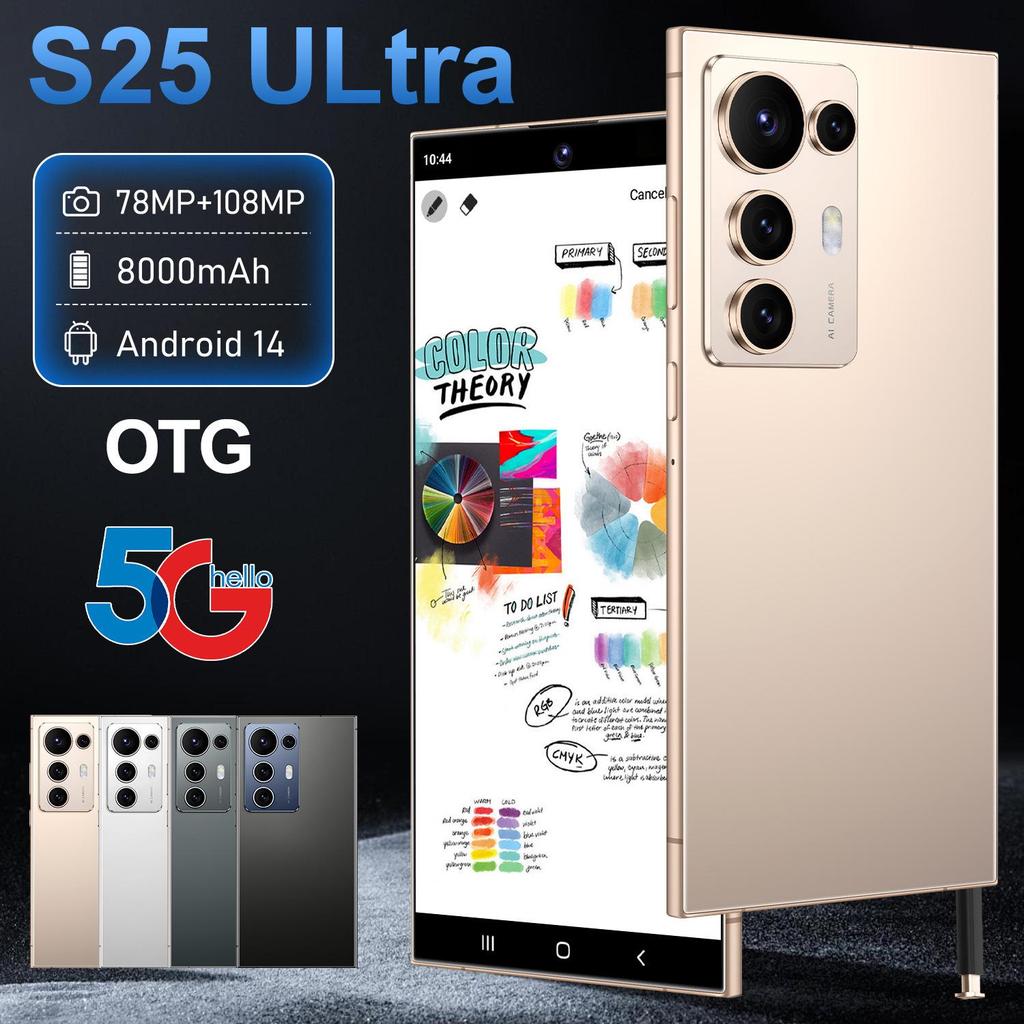 S25 Ultra 7.3-inch Android Smartphone, 4GB RAM+128GB Storage, HD Display, True 4G Global Version - Awaiting Shipment