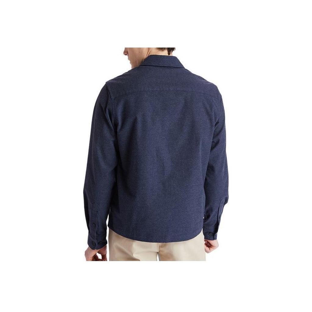 Timberland Solid Color Outdoor Casual Sports Polo Long Sleeve Shirt Men shirts Gem-Blue A2C8G-475
