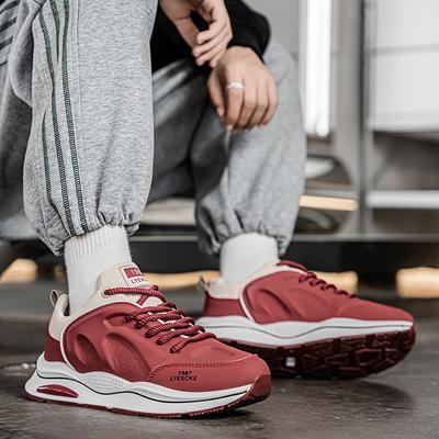 New Fashion Men 's Four Seasons Comfortable Thick Sole Shoes Students BoysTrending Soft Sole Breathable Casual Running Sneakers