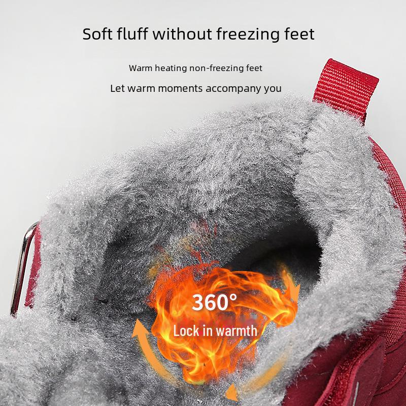 "Pánské zimní vysoké boty do sněhu se silnou podrážkou a plyšovou podšívkou - MX2093"