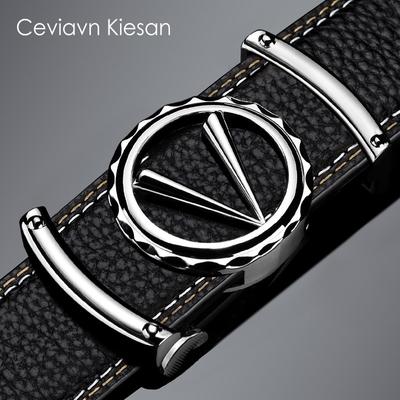 Men's Leather Belt Automatic Buckle Business First Layer Cow Leather Belt Men's Youth Fashion Pant