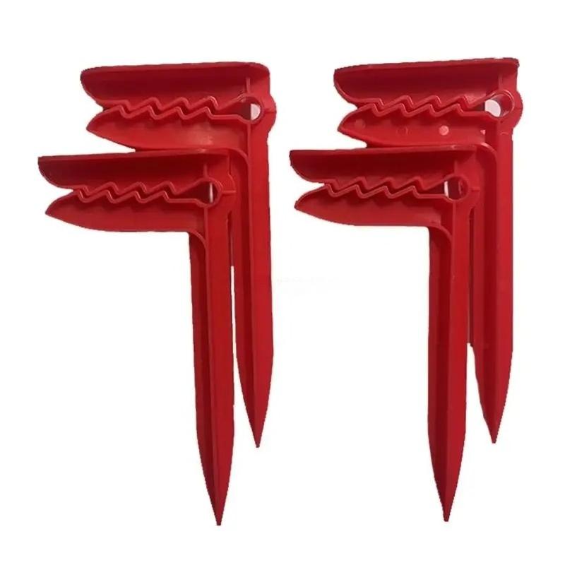 4PCS Outdoor Beach Towel Holder Beach Mat Holder Towel Holder Plastic Outdoor Picnic Mat Holder Windproof Tent Holder Camping Tools(Blue,Red,Yellow)