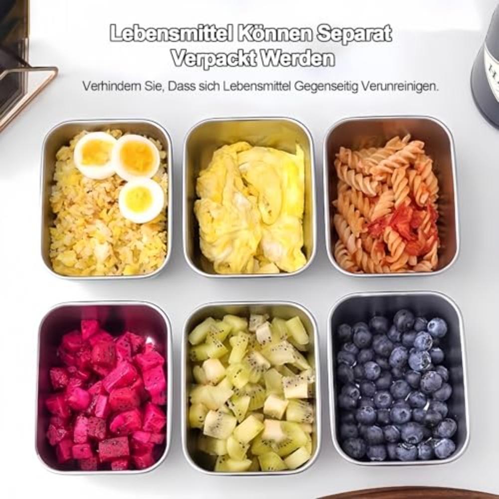Stainless Steel Airtight Containers Set 10 Rust Resistant Meal Prep Storage for Baby Food and Kitchen Organization