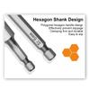100mm Length Screwdriver Drill Bit Set Screw Driver Bit Hex Magnetic 1/4"
