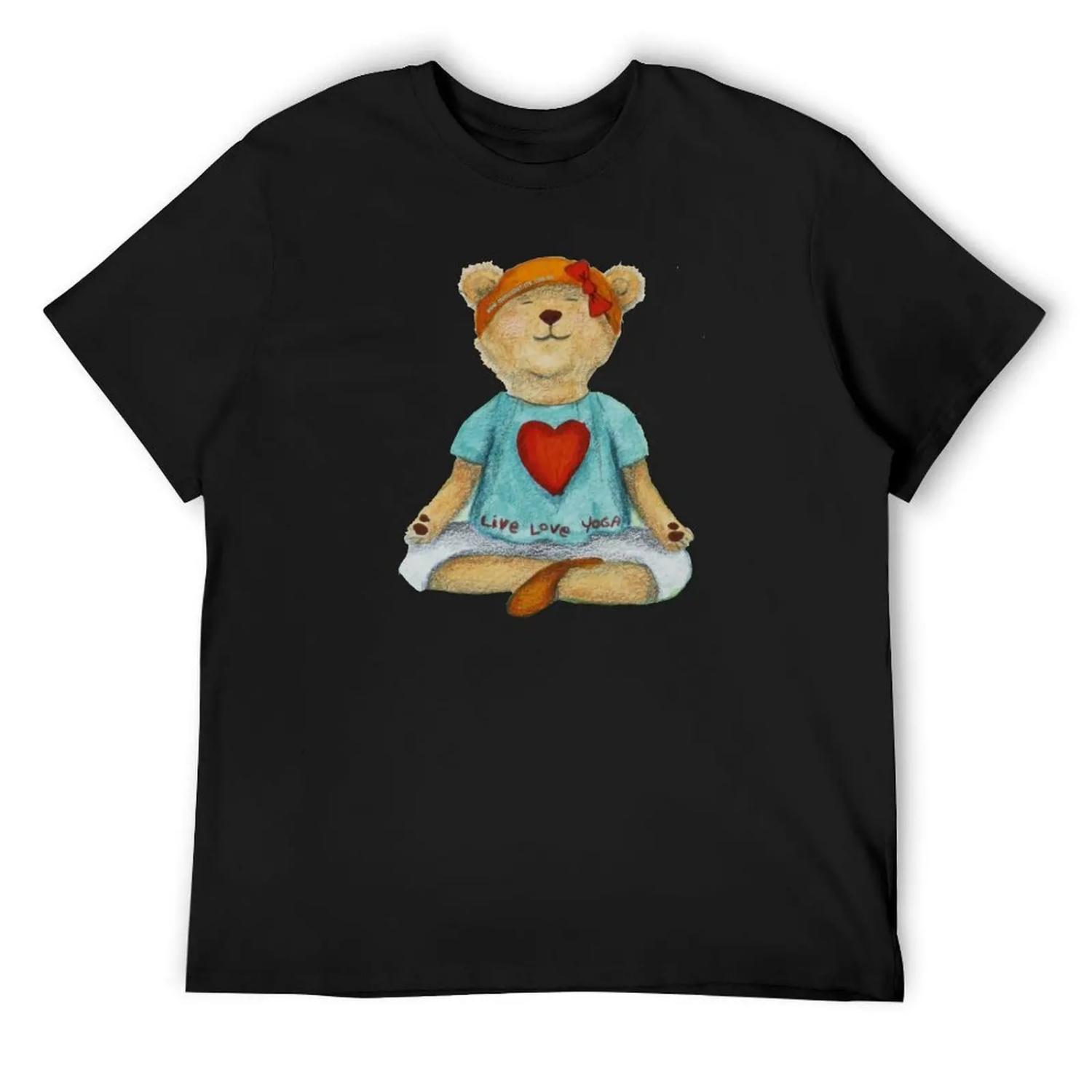 

Live Love Yoga Bear in meditation T-Shirt anime anime figures hippie clothes vintage t shirts clothes for men XXXXXL