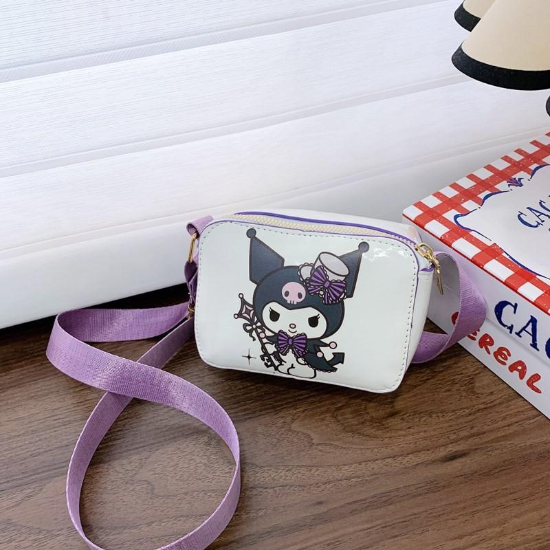 Kuromi Childrens Cute Girls Shoulder Bag With Animal Print For Daily Use