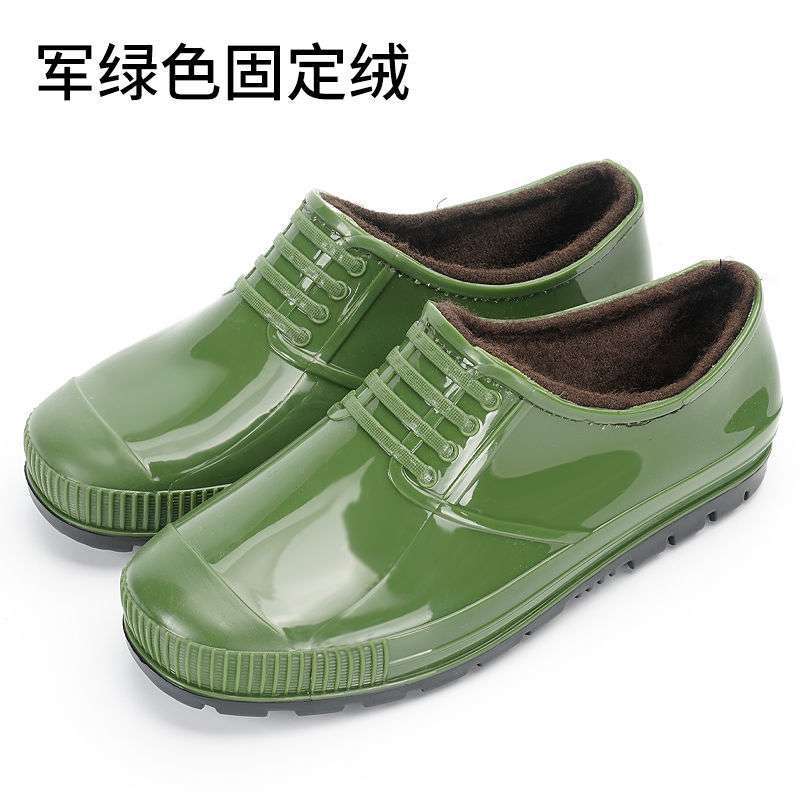 Scarpe da pioggia da uomo antiscivolo impermeabili stivali da pioggia da esterno a taglio basso scarpe da acqua da pesca scarpe in gomma autolavaggio moda capispalla quattro stagioni stivali da acqua
