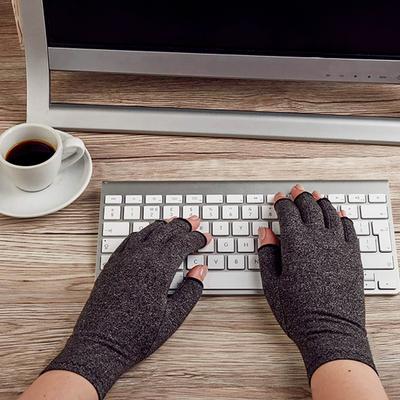 Arthritis Kompressionshandschuhe Atmungsaktive Halbfingerhandschuhe Dehnbare Hand Arthritis Linderungshandschuhe zum Tippen Karpaltunnelsyndrom Rheumatoide Tendinitis
