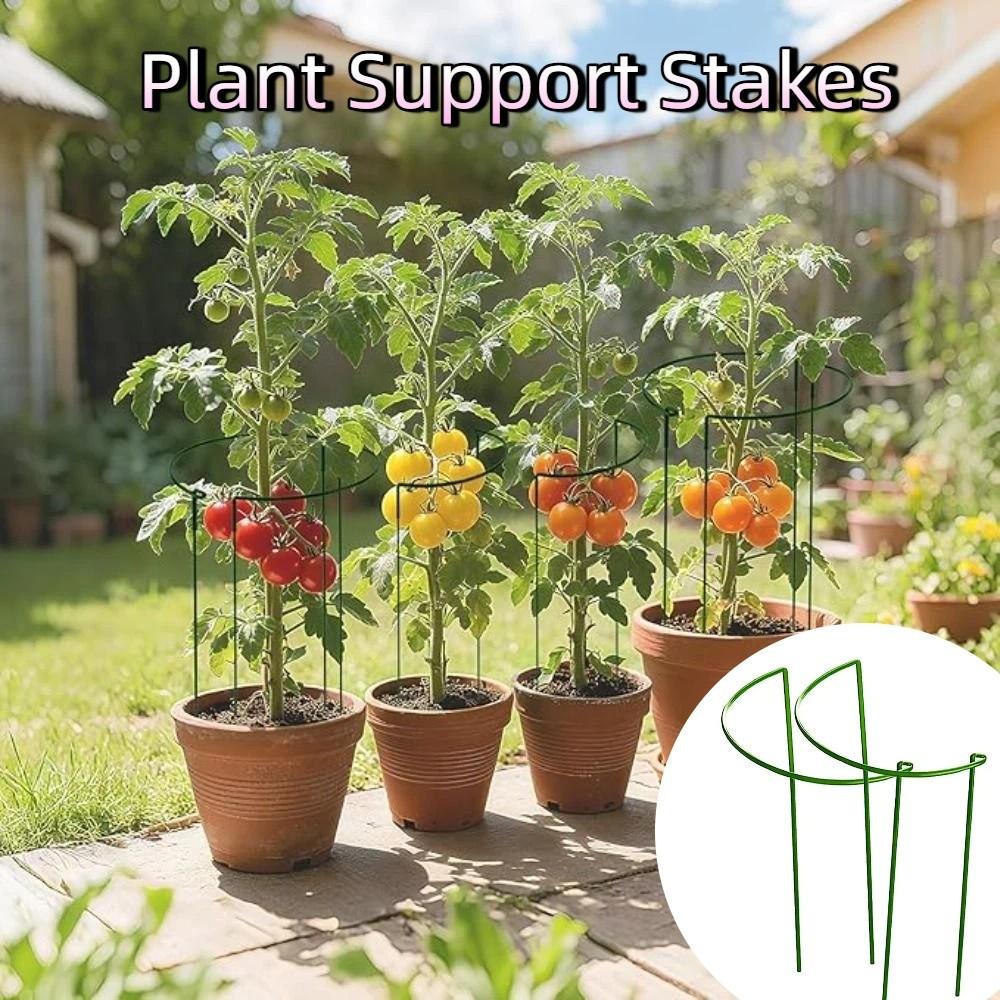 2PCS Half-Ring Plant Support Stakes U-Shaped Plant Pot Frame Plant Climbing Trellis  Garden
