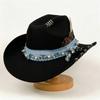 European and American New Western Cowboy Hat Top Hat Tibetan Retro Jazz Hat Felt Hat Woolen Riding Hat