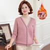 Mom's 2025 Winter Two-Piece Style Plus Velvet Sweater for Middle-Aged & Elderly Women - Thickened Autumn/Winter Velvet Base Layer Shirt