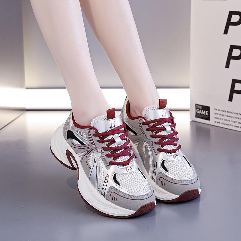 

Women s shoes little white shoes 2025 new spring and autumn dad shoes small height-increasing platform shoes sports and leisure board shoes 2113 40
