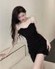 Xiaoxiangfeng temperament slim-fitting hip-wrapped skirt sweet and spicy pure desire drawstring suspender dress women's spring and summer waist skirt