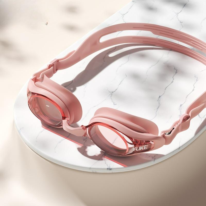 Anti-Beschlag HD Schwimmbrille für Erwachsene, Wasserdichtes PC-Material, Galvanisierte Gläser, Mittelrahmen-Design für professionelles Training