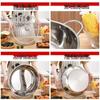 Stainless Steel Yin Yang Hot Pot Basin with Lid for Induction Cookers