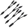 2 Set Solar Panel Photovoltaic Y Branch Parallel Cable PV Adapter Cable Wire Male Female Connector IP67 1000VDC PV LTY2