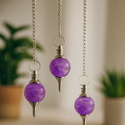 Amethyst Kristallkugel Wünschelruten Pendel
