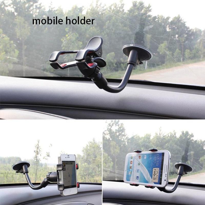Kreative Auto-Lüftungsschlitz-Handyhalterung mit flexiblem Schwanenhals-Saugfuß