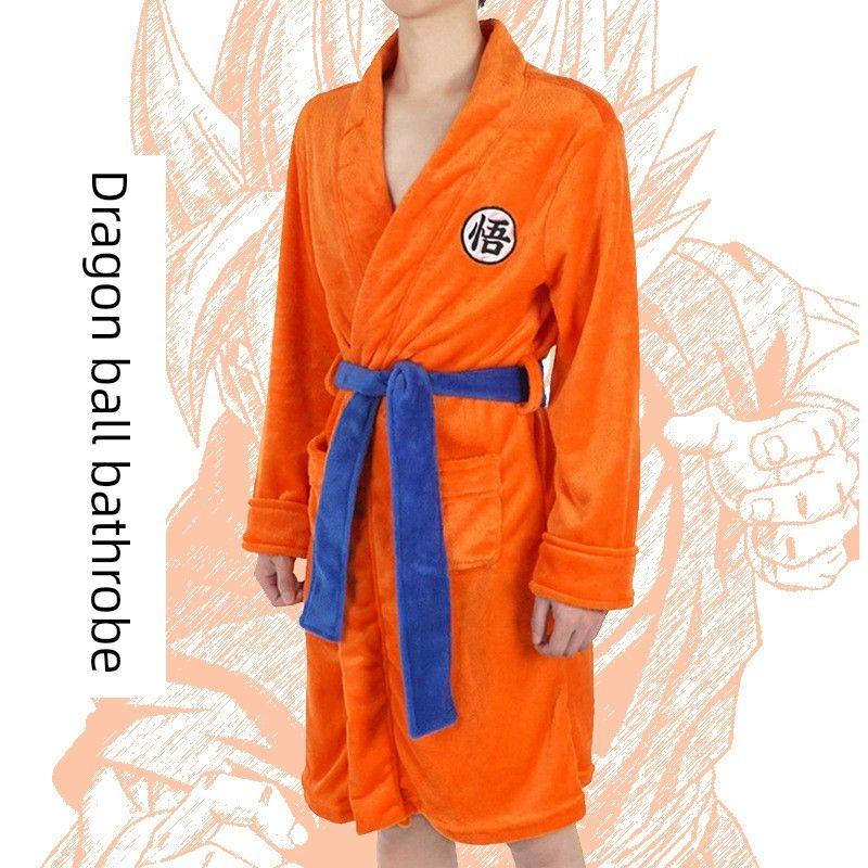 Anime Dragon Ball Cosplay Kleidung Nachthemd Son Goku Flanell Bademantel Europäische Größe Goku Rollenspiel Cosplay