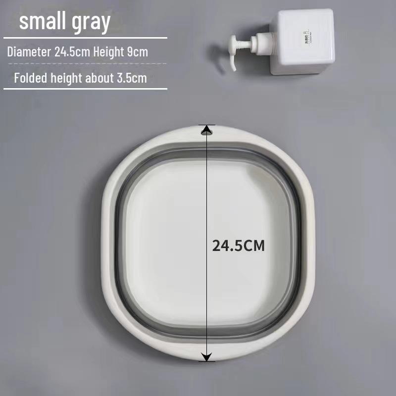 

Портативная складная силиконовая раковина для стирки — креативная и стильная раковина для дома, путешествий и использования на открытом воздухе. Идеально подходит для общежитий. small бежевый/серый