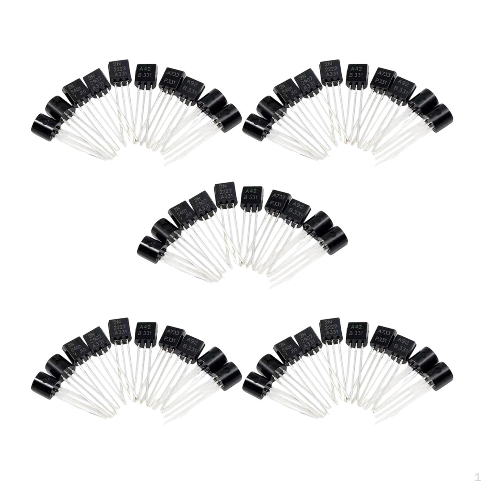 

50x Npn Transistor Assortment Kit Accessories Parts Voltage Regulator Assorted Set for
