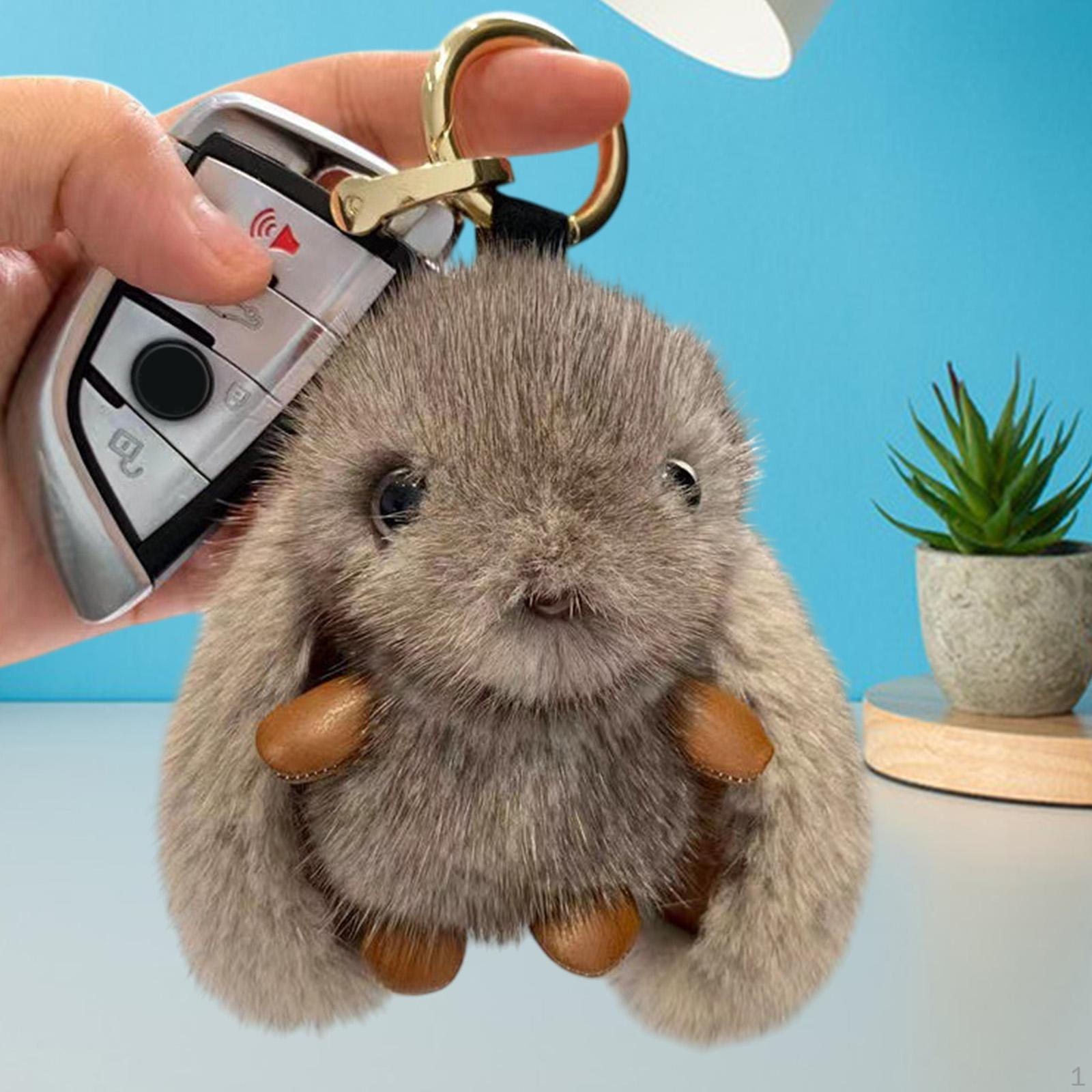 

Брелок для ключей в виде кролика, милые мягкие игрушки для женщин, рюкзаки, свадьба серый